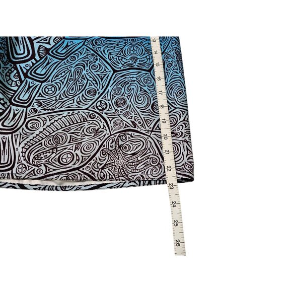 Pelagic Fish Print Board Shorts Swim Trunks Blue White Men's 37 11.5" Inseam - Picture 12 of 13